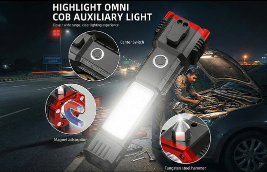 7 in 1 Multi-Purpose Rechargeable LED Hammer Torch