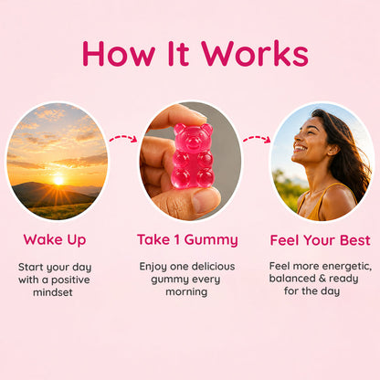 Purna Multivitamin Gummies – Strawberry Flavor | Daily Wellness & Energy Support | 30 Vegan Gummies