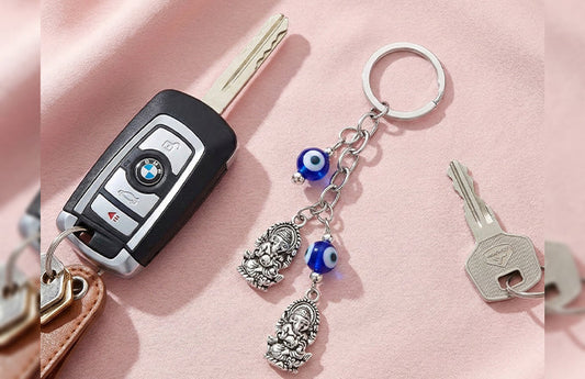 Ganesh Charm Evil Eye Keychain