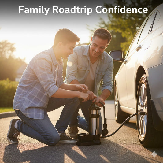 Compatible & Super Easy Portable High Pressure Foot Air Pump For Cycle, Motorcycle, Scooty & Car