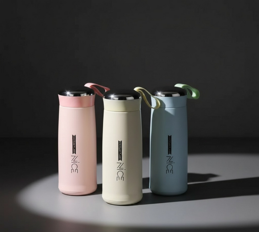 Leak-Proof Glass Water Bottle with Silicone Protective Sleeve