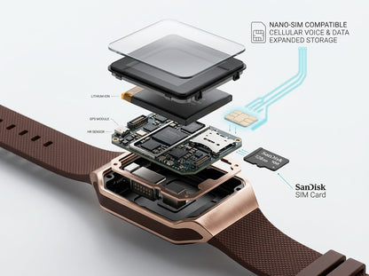 Smartwatch with SIM & Memory Card Slot and Camera Support_PTM