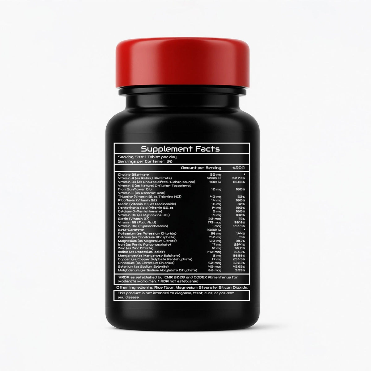 Kobra Labs Daily Multivitamin Tablets | 30 Tablets per Bottle-UP