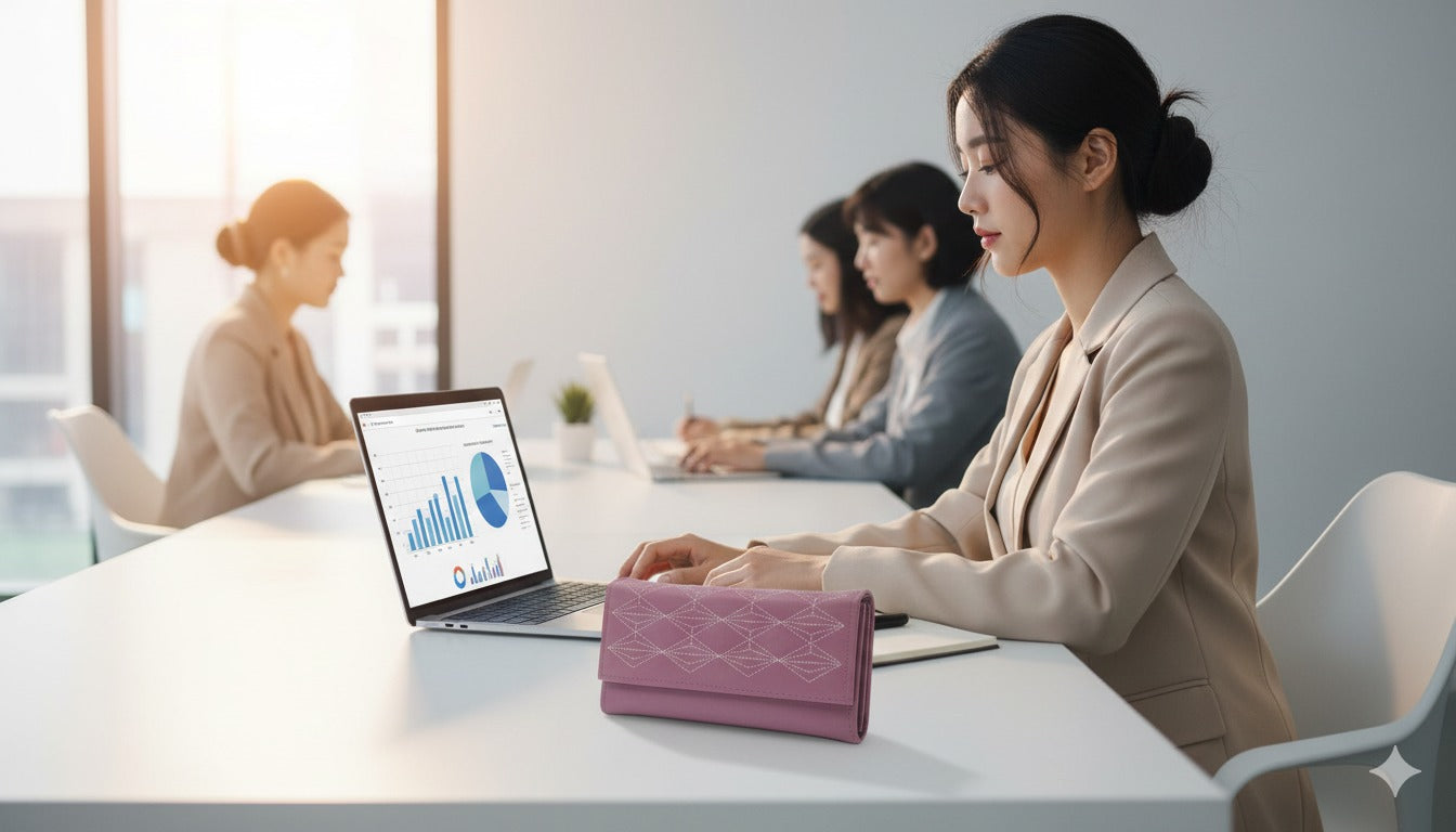 Women's Faux Leather Diamond Stitch Wallet