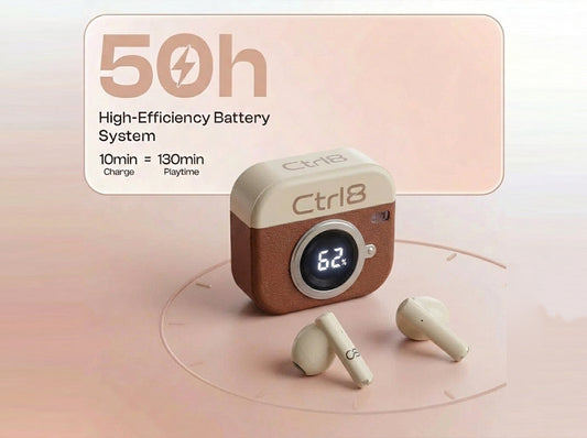 Ctrl8_Q86_Retro Camera Design Portable TWS Wireless Earbuds