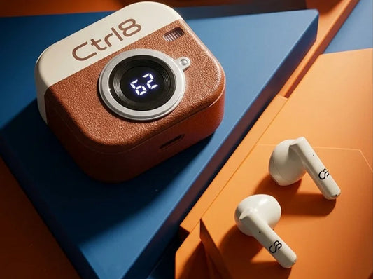 Ctrl8_Q86_Retro Camera Design Portable TWS Wireless Earbuds