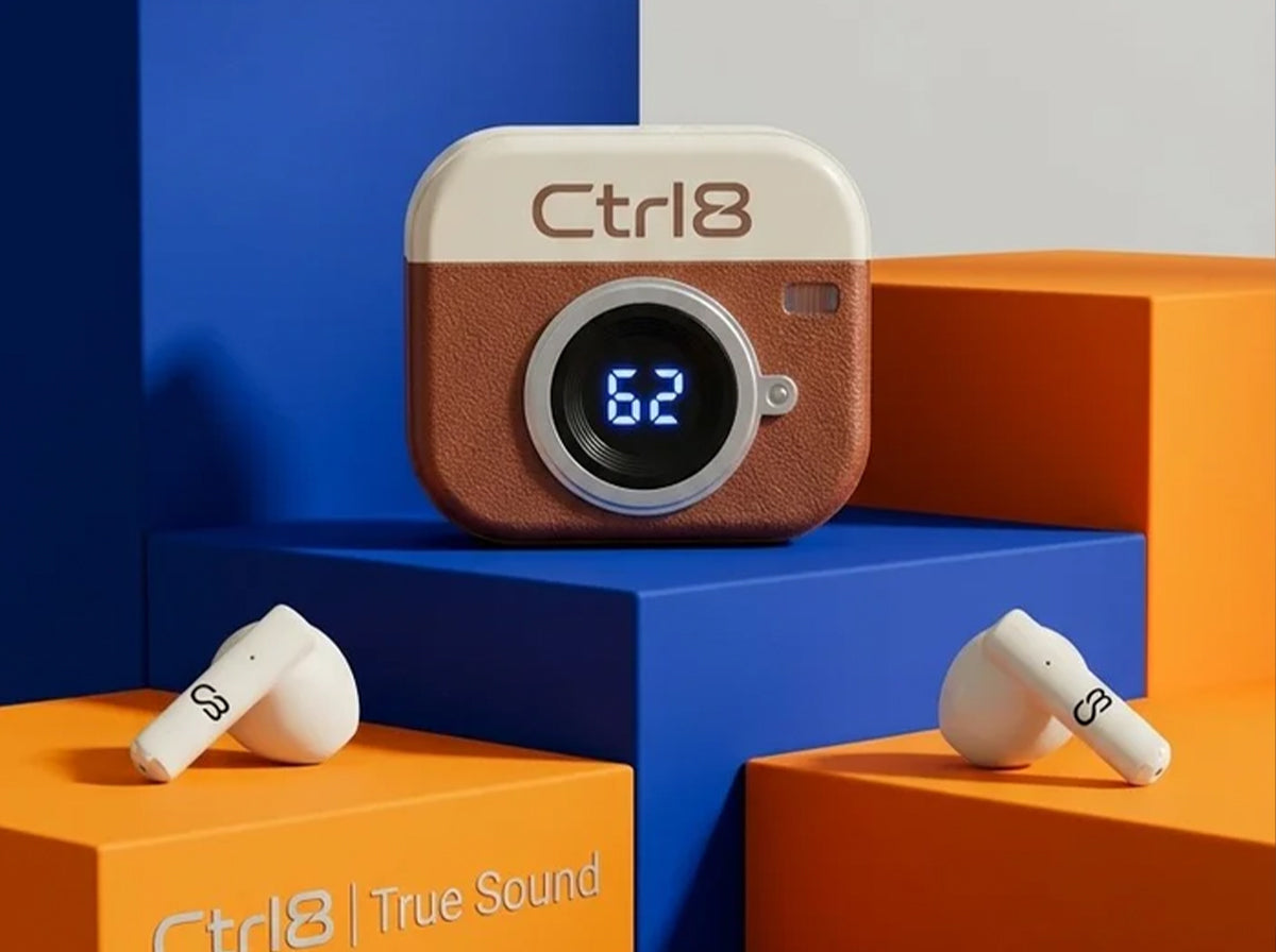 Ctrl8_Q86_Retro Camera Design Portable TWS Wireless Earbuds