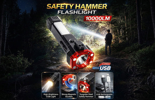 7 in 1 Multi-Purpose Rechargeable LED Hammer Torch